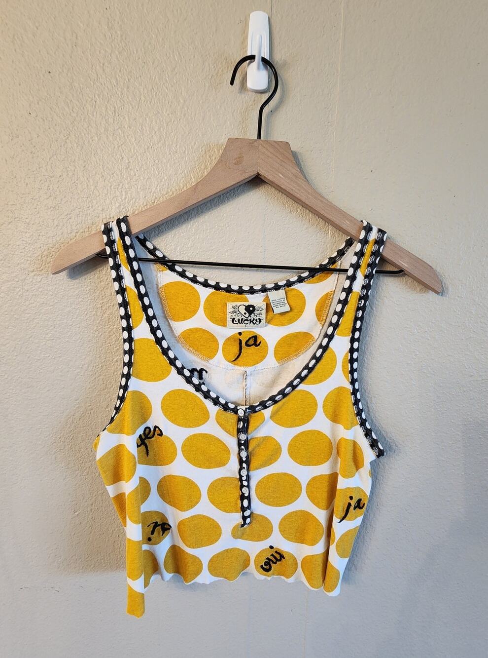 Lucky Brand Tank Top Women's SZ Large Cropped 90s